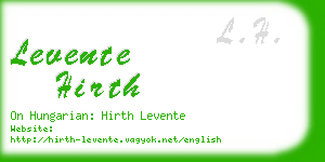 levente hirth business card